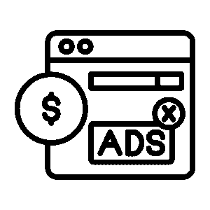 Digital marketing and paid advertising icon representing online ads management, campaign budgeting, ROI tracking, and performance-driven marketing services for small businesses in the USA