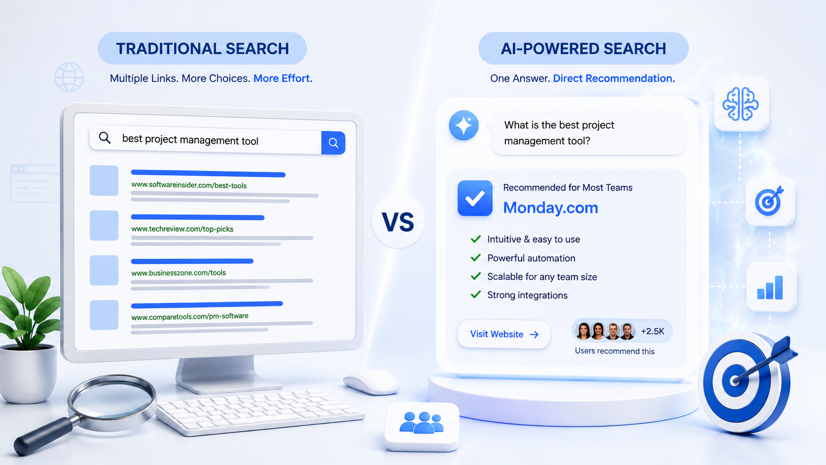 Search Engines vs Decision Engines